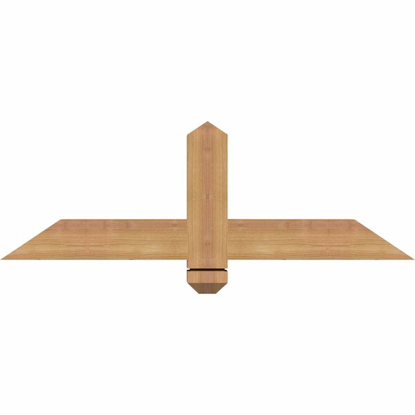 Ekena Millwork Eugene Smooth Timber Gable Bracket, Western Red Cedar, 36"W x 12"H x 3 1/2"D x 3 1/2"F, 8/12 Pitch GBW036X12X0404EUG00SWR - main